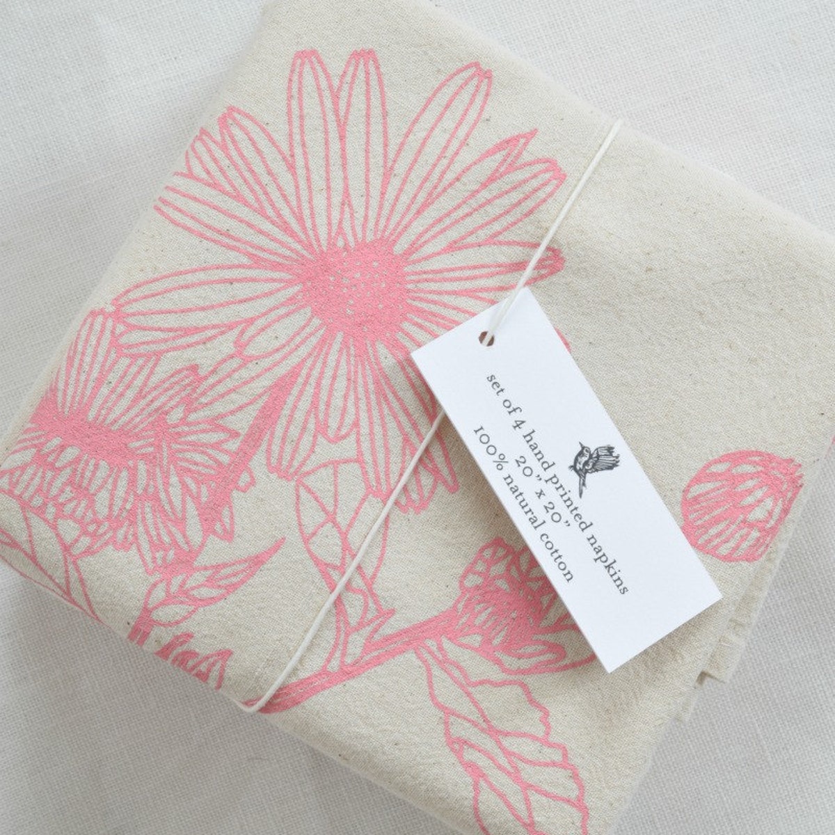 Cloth Napkins Organic Cotton Set of 4 Cotton Napkin Set Eco Friendly Calendula Flower Housewarming Gift - Etsy