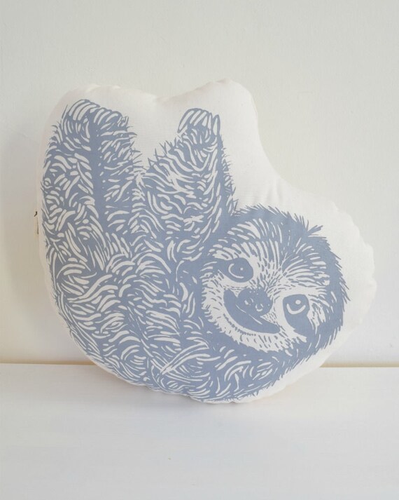 Sloth Plush Sloth Pillow Organic Cotton Stuffed Animal Etsy
