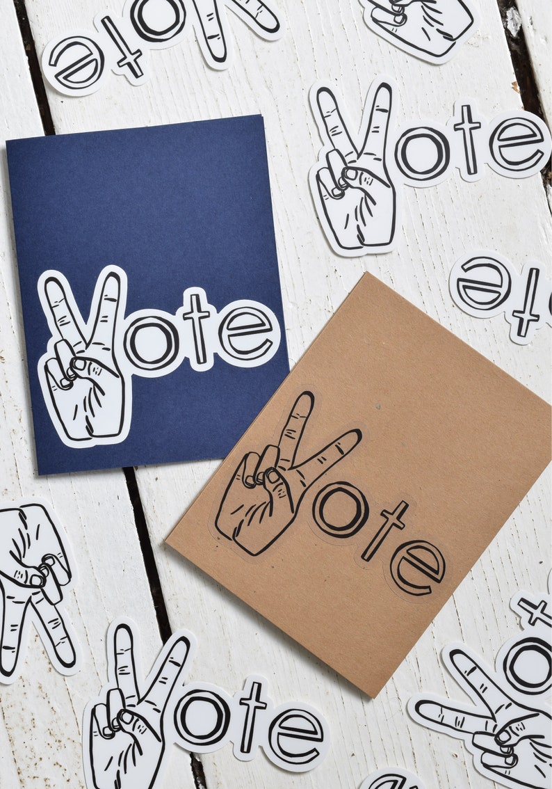 Vote Sticker 4 Decal Vinyl Sticker for Your Laptop Water Bottle or Journal Decal Election Sticker Window Decal Die Cut image 1