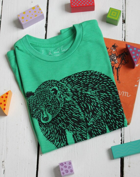 Kids Bear Tee - Organic Kids T-shirt - Children's Animal