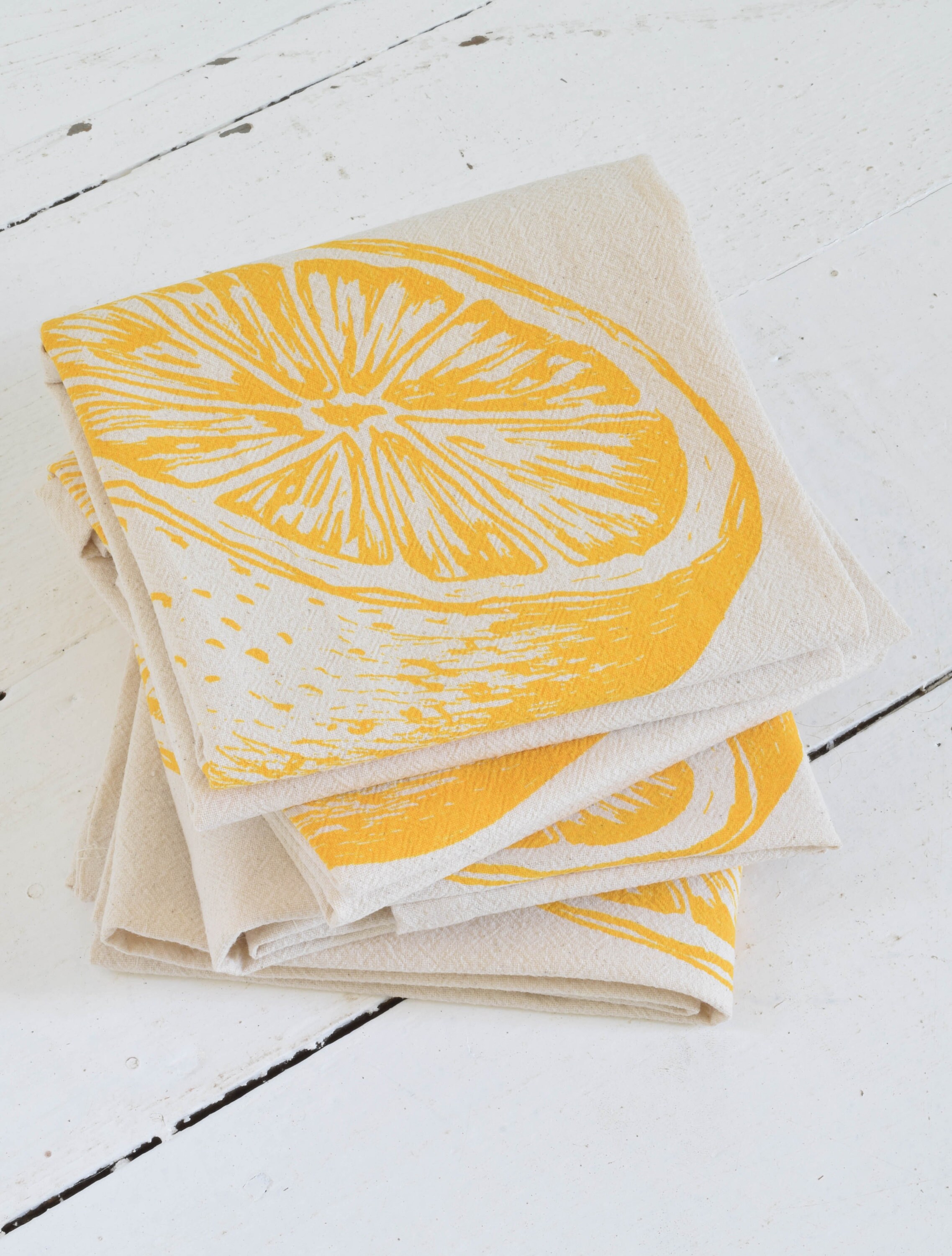 Citrus Napkins Lemons Set of 4 Organic Cotton Etsy