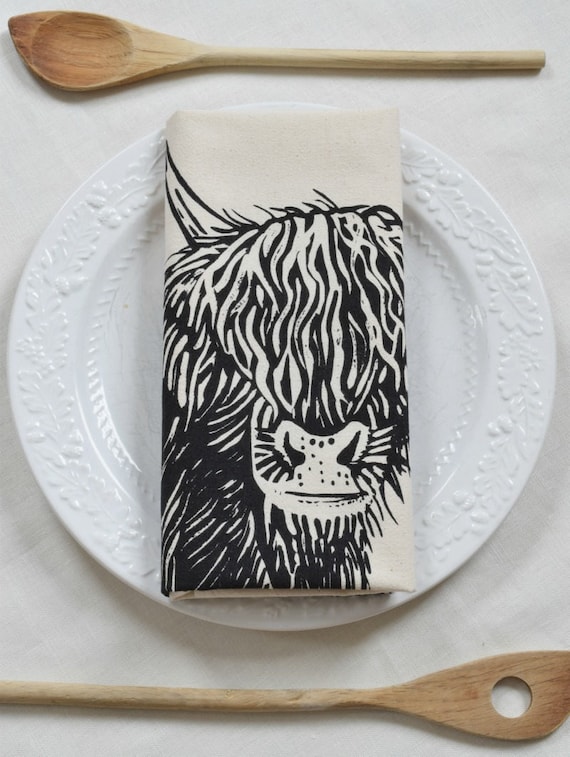 Bear Tea Towel Organic Cotton Screen Printed Flour Sack Towel Grizzly Bear  Eco Friendly Unpaper Towel Kitchen Towels Bear 