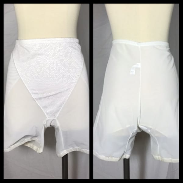 Bali White Shapewear Stretch Net Shorts in a Nylon/Cotton/Spandex Blend - Size 5X