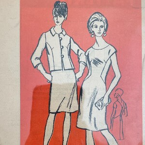 May include: A vintage sewing pattern packet with a red and beige design. The illustration shows two women in fashionable outfits. Text includes "PRINTED PATTERN", "An Ardanti Original", and "Prominent Designer". The size is M350 - SIZE 16.