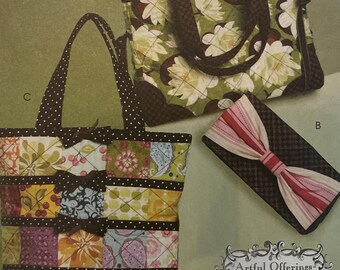 Patrón McCalls M5897 5897 SIN CORTAR Accesorios de moda vintage de los años 2000 Ofertas artísticas Bolso de mano Katrina Hittle Cartera Mezcla de telas VA