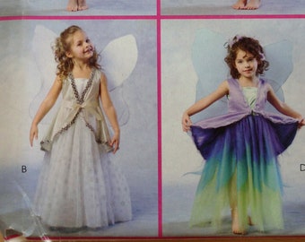 McCalls MP342 M4887 4887 Pattern UNCUT Fairy Angel Costume Novelty Mesh or Tulle Skirt and Organza/Chiffon Wings Size 2 3 4 5 or 6 7 8