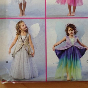 McCalls MP342 M4887 4887 Pattern UNCUT Fairy Angel Costume Novelty Mesh or Tulle Skirt and Organza/Chiffon Wings Size 2 3 4 5 or 6 7 8 CA TX