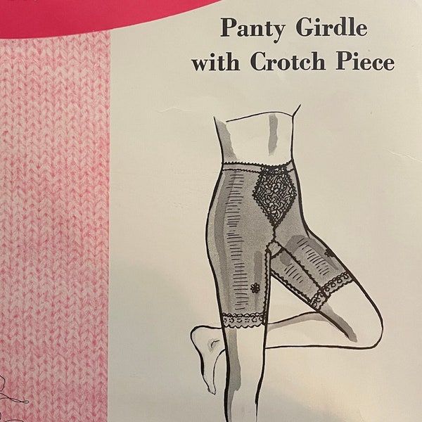 Sew Knit N Stretch Pattern UNCUT Vintage 1970s Panty Girdle with Crotch Piece Stretch Power Knit Waist Panel Tricot Nylon Size S M L XL