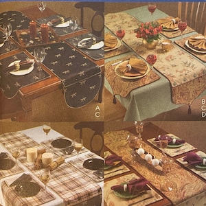 Peut inclure: Patron de couture pour linge de table sur le thème "More Splash Than Cash". Le patron comprend des instructions pour la réalisation de chemins de table et de sets de table réversibles. Le patron est pour la taille OSZ.