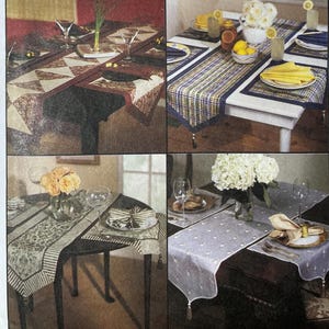 McCalls 2065 Pattern UNCUT 1990s Vintage More Splash than Cash Donna Babylon Table Runners Placemats Bordered Sheer Cording Patchwork