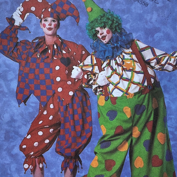 Simplicity 9344 Pattern UNCUT 1980s Vintage Shirley Botsford Adults Clown Costume Character Circus Big Top Loose Fitting Jumpsuit Jester M