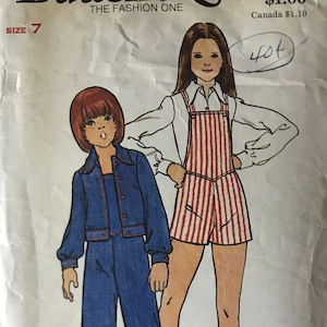 May include: Vintage sewing pattern for girls' clothing, featuring two girls wearing different outfits. The pattern is for sizes 7-14 and is from Butterick, The Fashion One. The pattern number is 3600 and the price is £1.00.