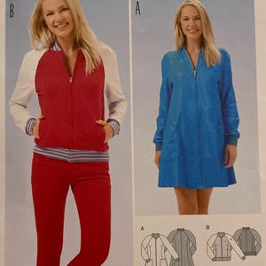 May include: A sewing pattern package with two jacket and coat designs. The package shows images of the finished garments, one red and white, the other blue. The package has the text "burda young" and the number "6660".