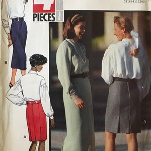 Butterick 5655 Pattern Fast & Easy Dart Fitted Straight Slim Skirt Back Pleats Knee or Lower Calf Length Size 6 8 10 or 12 14 16 UNCUT IL