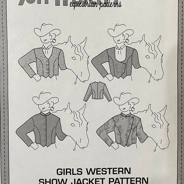 Suit Ability Suitability 5200 Equestrian Patterns Pattern UNCUT Girls Western Show Jacket Princess Seams Double Breasted Asymmetric VA