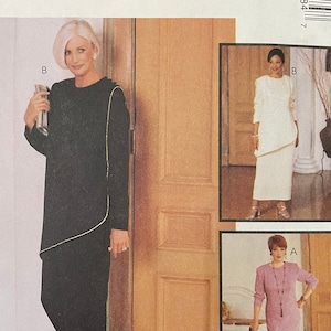 McCalls 9288 Pattern UNCUT 1990s Palmer Pletsch Fashion Everybody Asymmetrical Princess Seamed Tunic Straight Skirt Pants Size 10 or 14