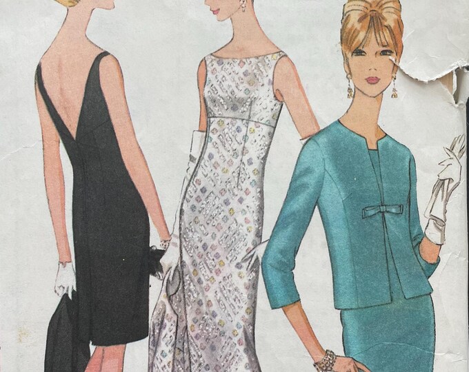 Mccalls 8523 Pattern CUT Complete 1960s Vintage Empire Waisted Knee ...