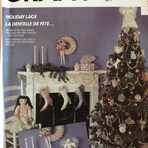 McCalls 5013 P250 250 668 Pattern UNCUT Vintage 1990s Crafts Pattern Victorian Themed Holiday Lace Christmas Ornaments and Accessories