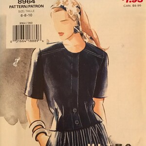 Vogue 8964 Pattern UNCUT Vintage 1990s Elbow Length Sleeve  display picture 1