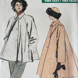 May include: A vintage sewing pattern labelled "Very Easy Very Vogue." The pattern features illustrations of two women's coats. The pattern number is 7031, and the size is 12-14-16. The sewing rating is "Very Easy."