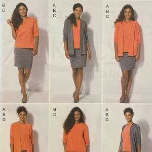 McCalls M7331 7331 Pattern UNCUT Nancy Zieman Open Front Jacket Dropped Shoulder Top Straight Skirt Slim Pants Size 6-14 14-22