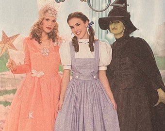 Simplicity 4136 or 0854 - Wizard of Oz Costume Collection Glinda, Dorothy and Wickeck Witch of the West  - Size 6 8 10 12