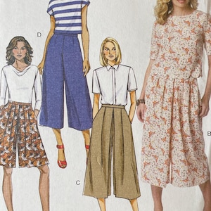 May include: Butterick sewing pattern B6178, featuring illustrations of various culotte and top outfits. The pattern includes sizes 6-8-10-12-14. The cover displays the Butterick logo and the words "FAST & EASY".