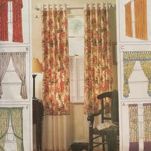 May include: McCall's Home Decorating sewing pattern for window essentials. The pattern includes instructions for making curtains, valances, and swags. The pattern is for size M4331.