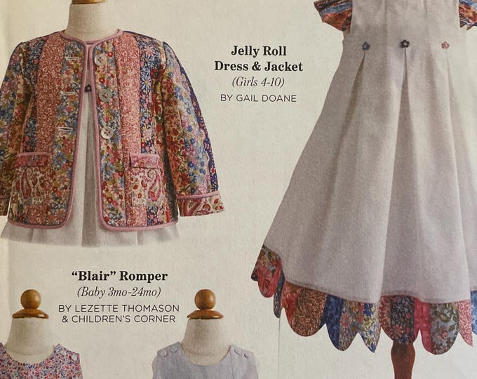 Classic Sewing Summer 2016 Pattern UNCUT Girl's Jelly Roll Dress Jacket ...