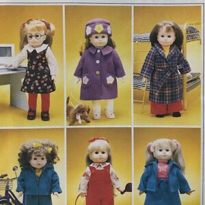 McCalls 2506 Pattern UNCUT Gotz 18" Doll Clothing Jumper Dress Blouse Tights Coat Hat Robe Pajama Jacket Pants Top Overalls Skirt T-Shirt VA