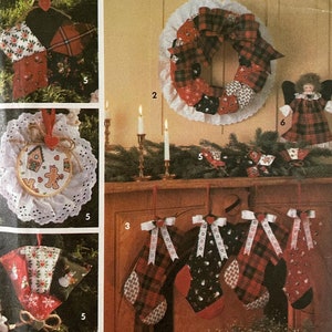 Simplicité 9796 motif non coupé artisanat des fêtes jupe d'arbre couronne bas chemin de table ornements décoration d'arbre ange