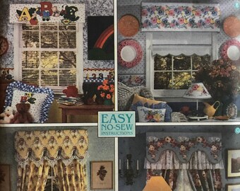 Simplicity 9402 Pattern UNCUT 1990s Quick and Creative Cornices Easy Scalloped Border Print Lace Colonial Gothic Mutli Scallop Handkercheif