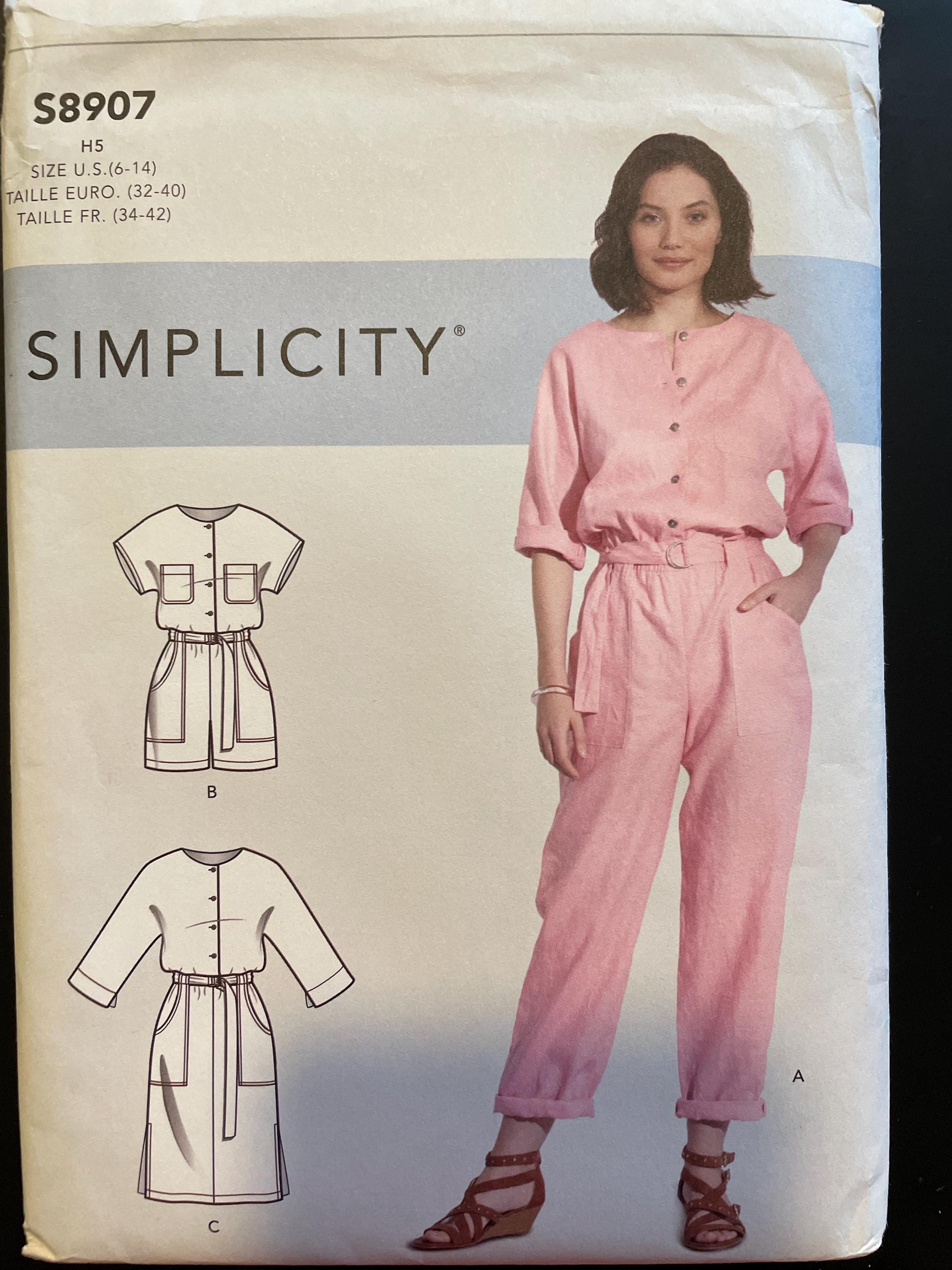 着せ替え服・アウトフィット sima Simplicity S8907 8907 Pattern UNCUT Button Front Blouson Bodice