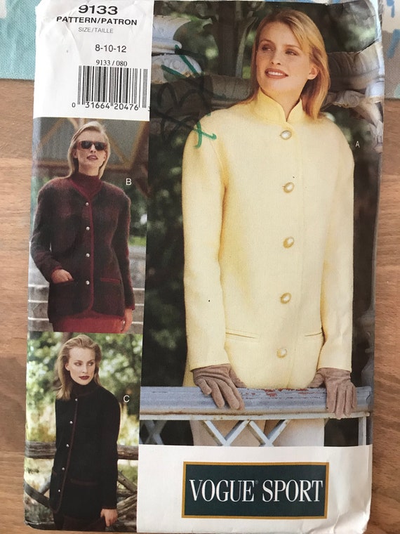 Vogue 9133 Pattern Easy Loose Fitting Unlined Cardigan Jacket - Etsy