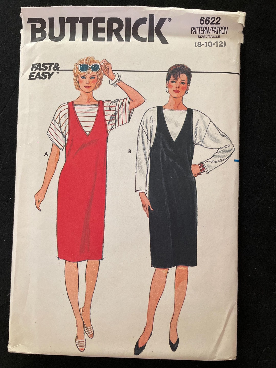 Butterick 6622 Pattern UNCUT 1980s Vintage Fast Easy Loose Fitting Top ...