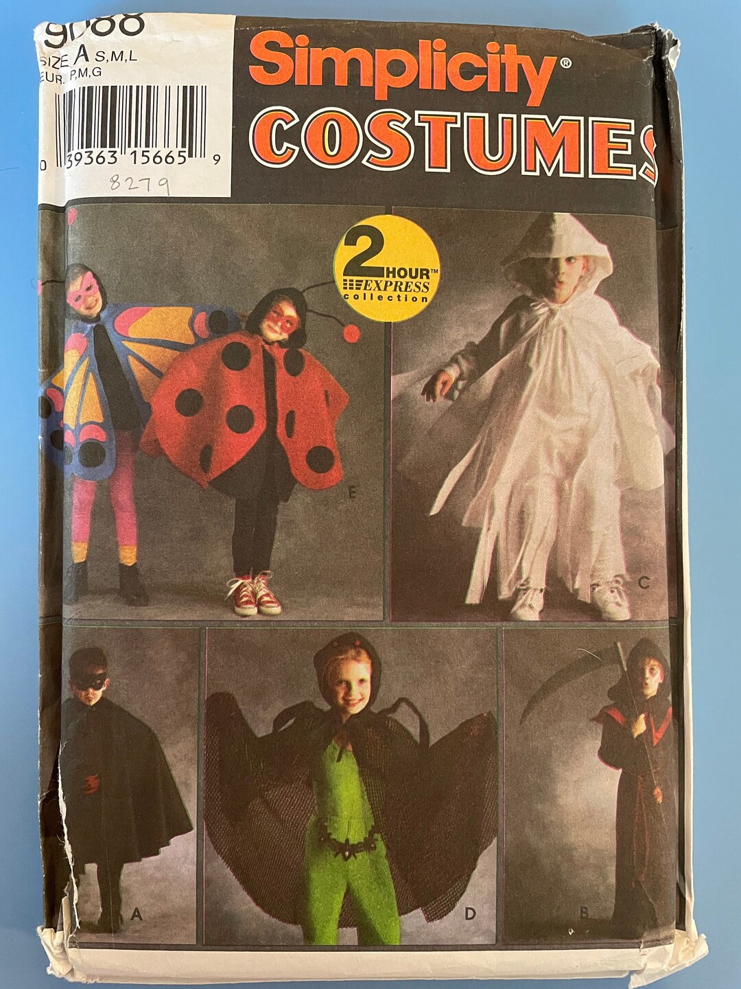 Simplicity 9088 8279 Pattern Easy Two Hour Children's Costumes ...