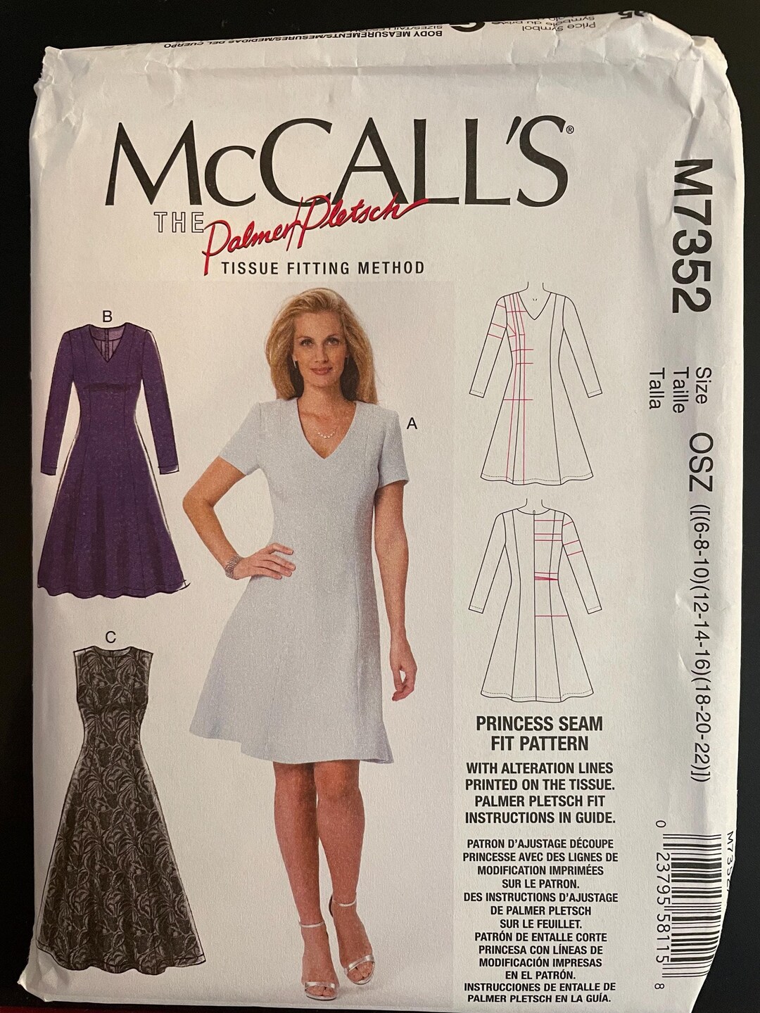 Mccalls M7352 7352 Pattern UNCUT Palmer Pletsch Adjustable Dress ...