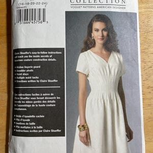 Vogue V9046 9046 Pattern UNCUT Claire Shaeffer's Custom