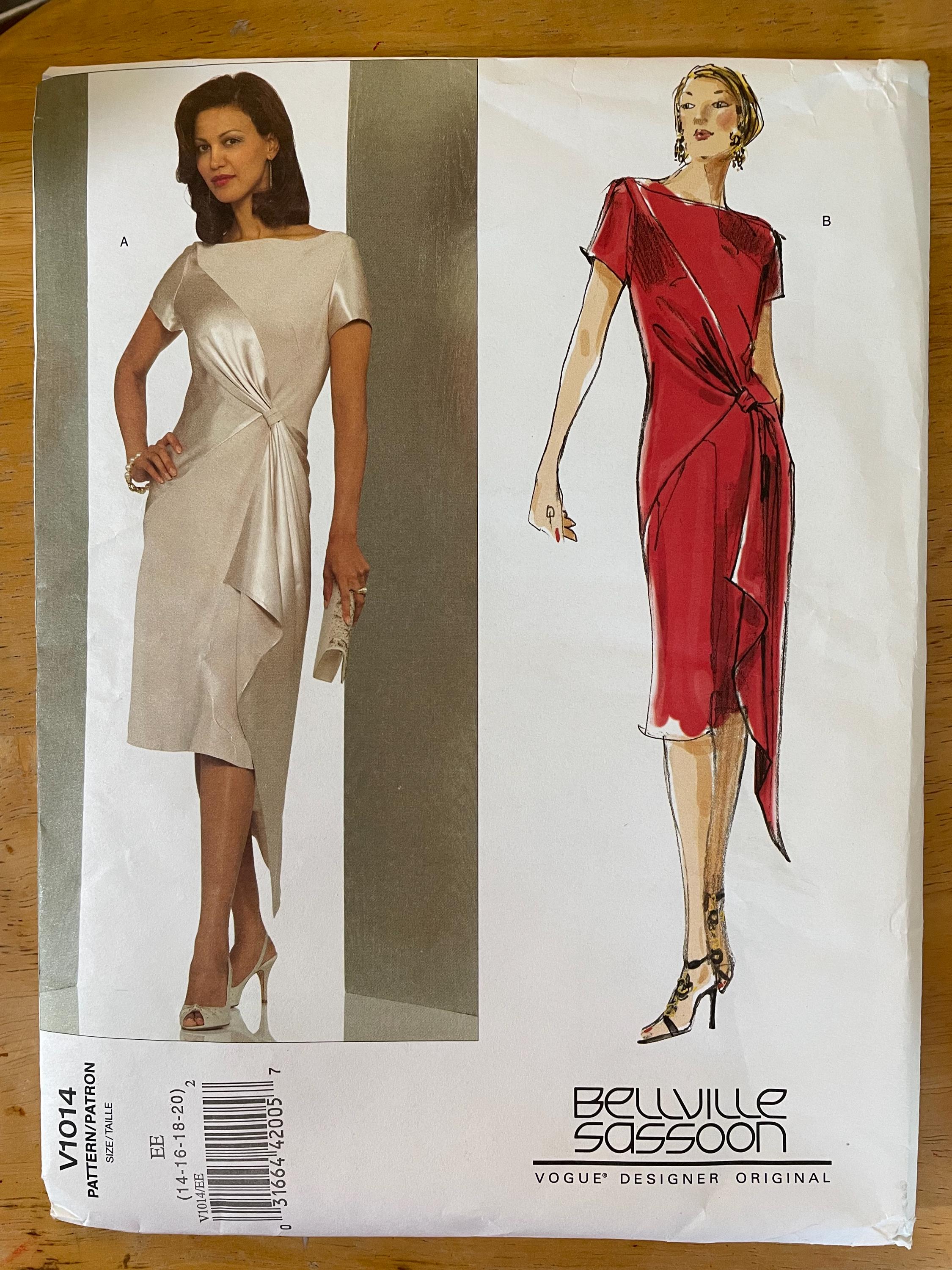 la voage ユニフォーム simply complicated Vogue V1014 1014 Pattern UNCUT Designer Original Bellville