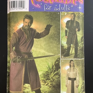 Simplicity 4942 Pattern UNCUT Vintage 2000s Costumes for Adults Lord of Rings Medieval Renaissance Tunic Belt Boot Covers Gauntlets XS-Xl VA
