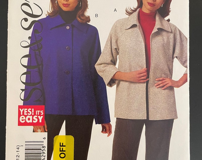 See & Sew B5372 5372 Pattern UNCUT 2000s Easy Loose Fit Below Hip ...