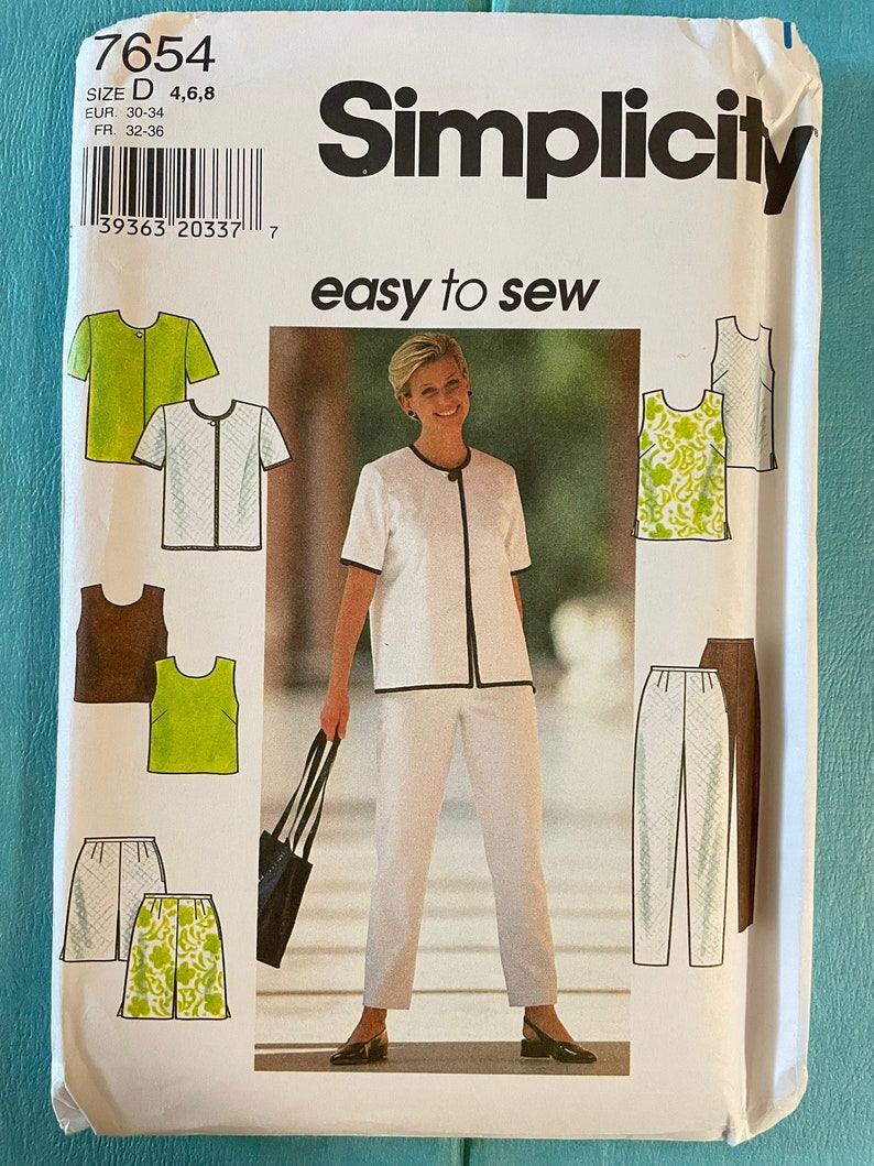 Simplicity 7654 Pattern UNCUT 1990s Vintage Easy to Sew Separates Short ...