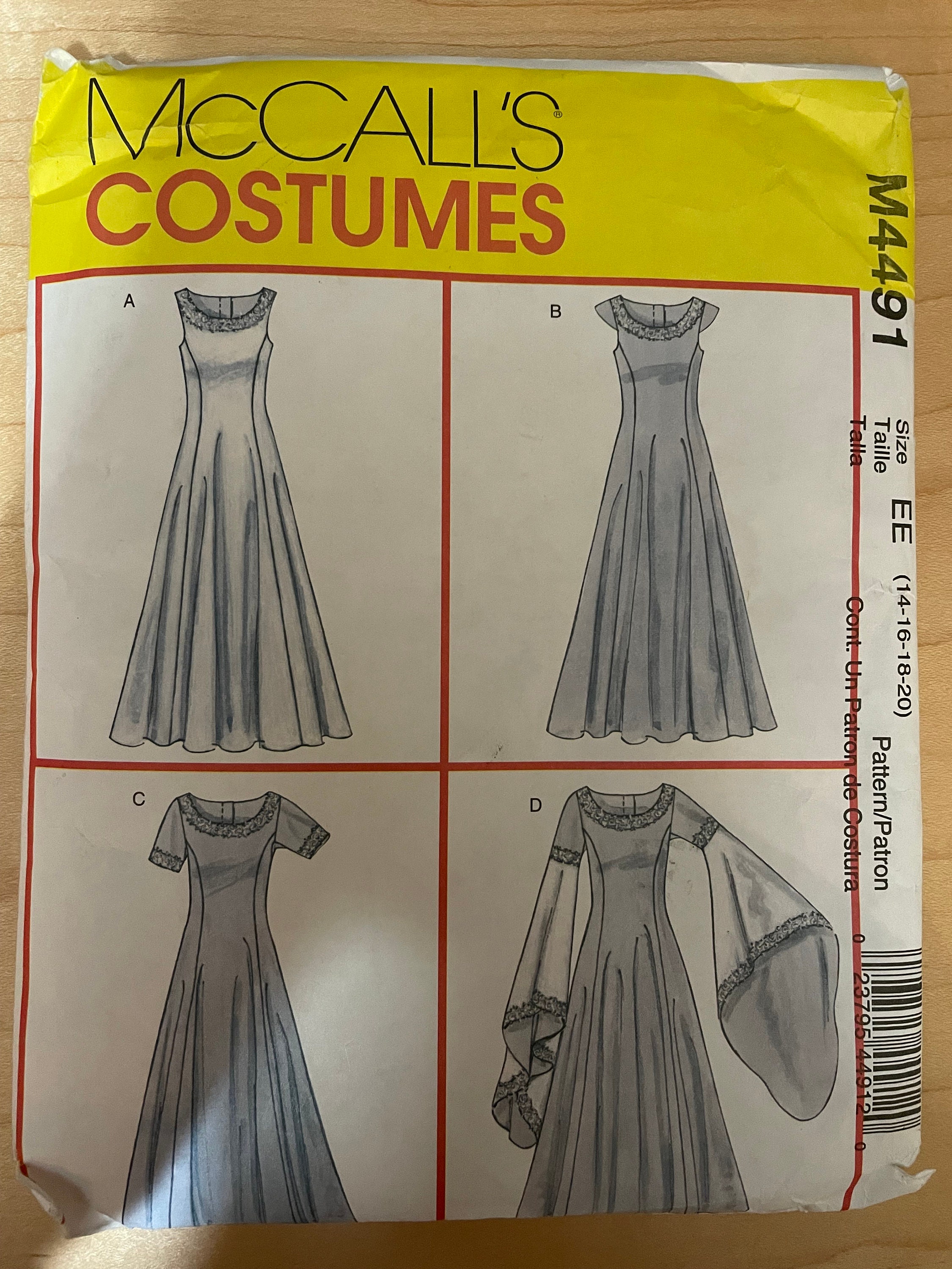 Simplicity 9310 Pattern UNCUT Girl's Halloween Costume Dress With Sheer  Overlay and Accessories Angel Fairy Witch Size 7 8 10 12 14 IL 