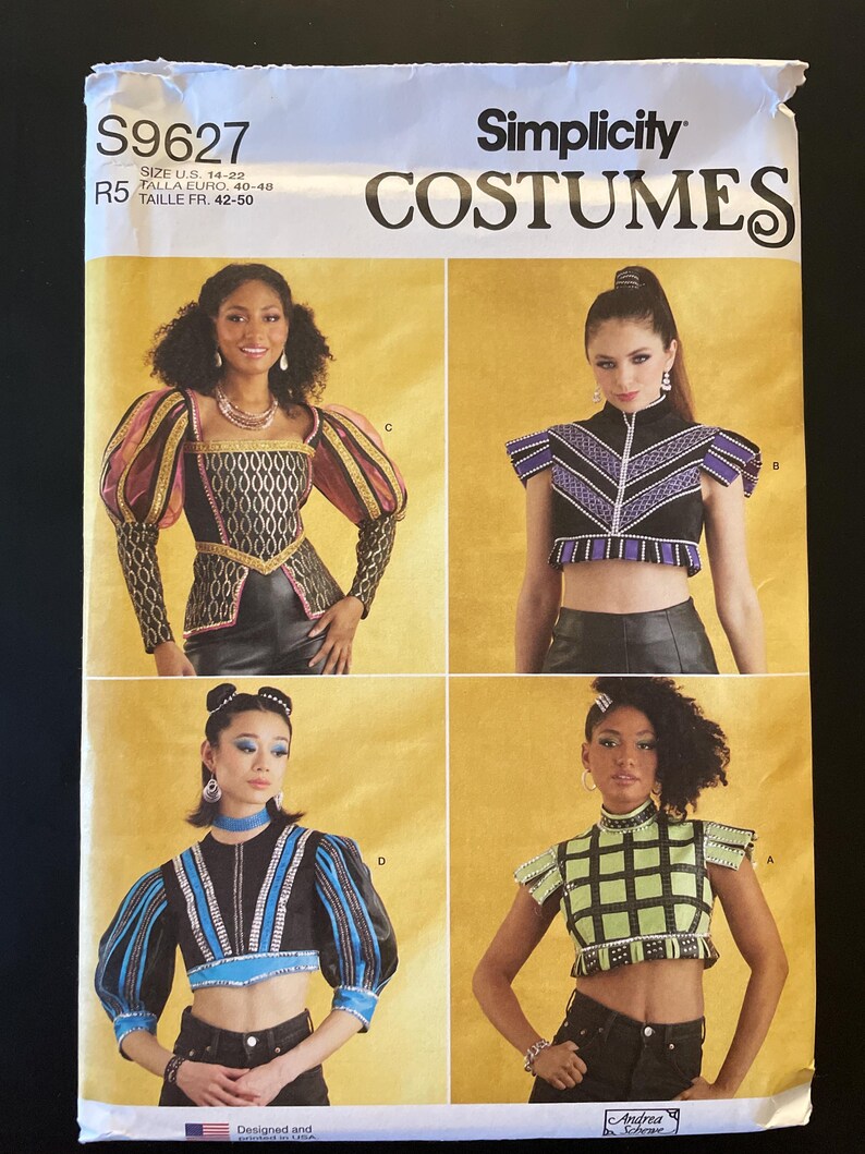 Simplicity 2 Rocks Simplicity S9627 9627 Pattern UNCUT Rock Band Top Crop Six Henry VIII ...