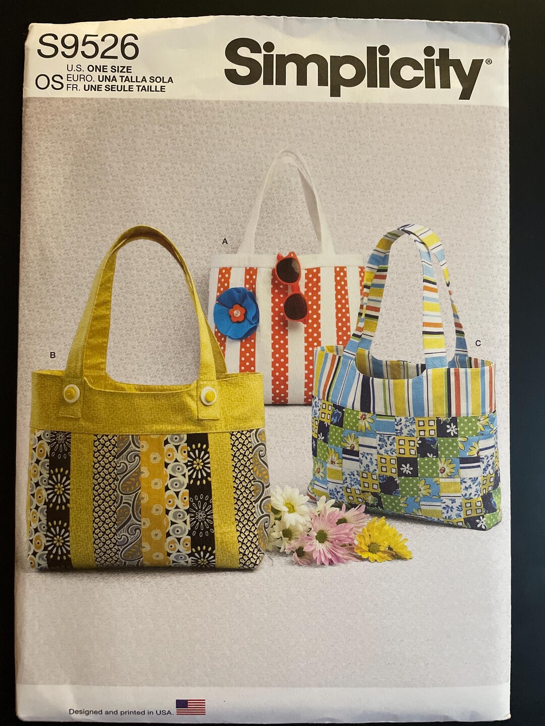Simplicity S9526 9526 Pattern UNCUT Quilted Handbags Handbag Mix and ...