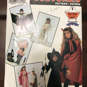 Simplicity 0632 7927 Pattern UNCUT New Sew Kids Costumes Magician Witch Devil Cape Bride Princess Dress Kight Tunic Pirate Top Size S M L