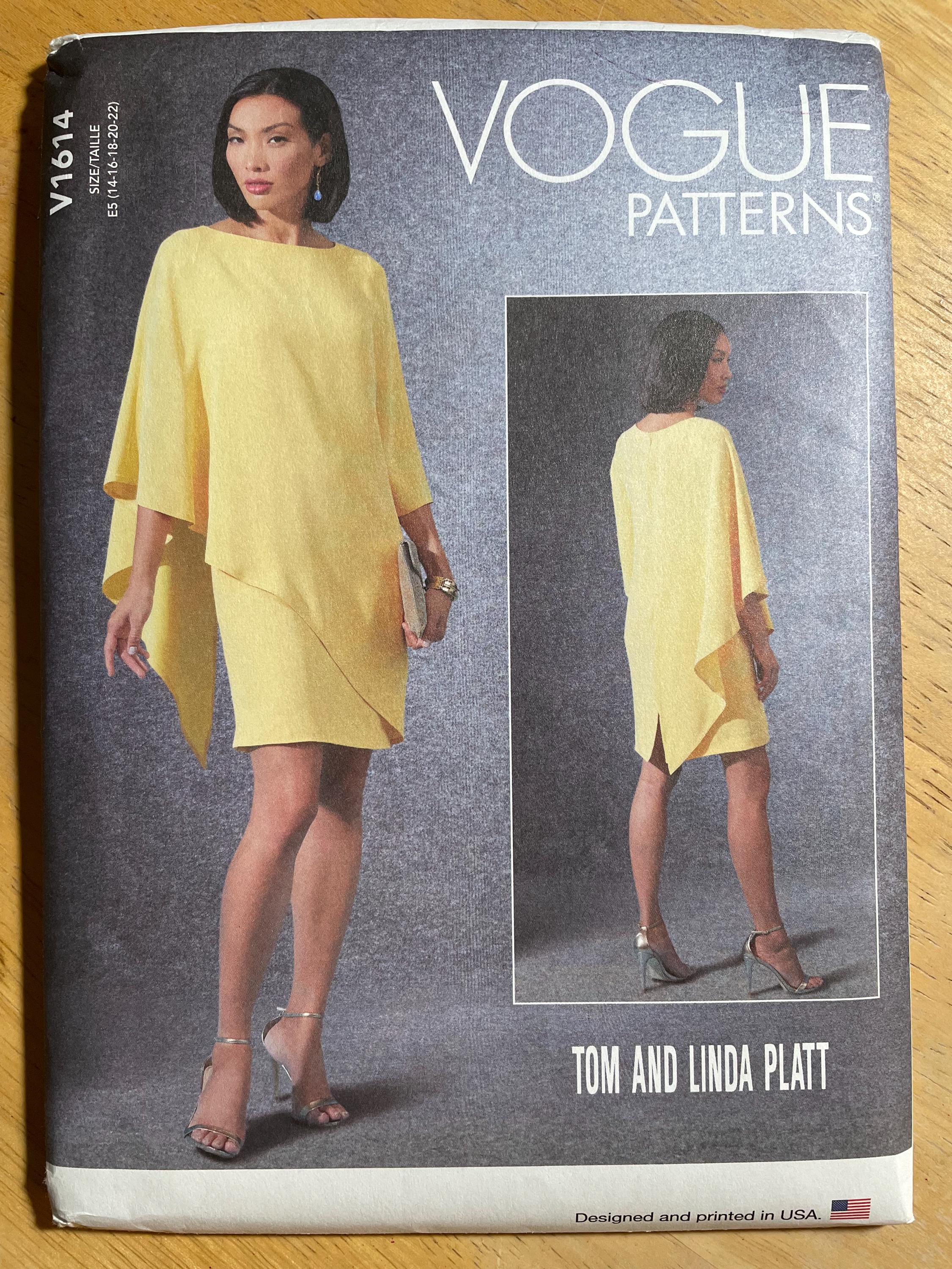 Vogue V1614 1614 Pattern UNCUT Tom and Linda Platt Semi Fitted