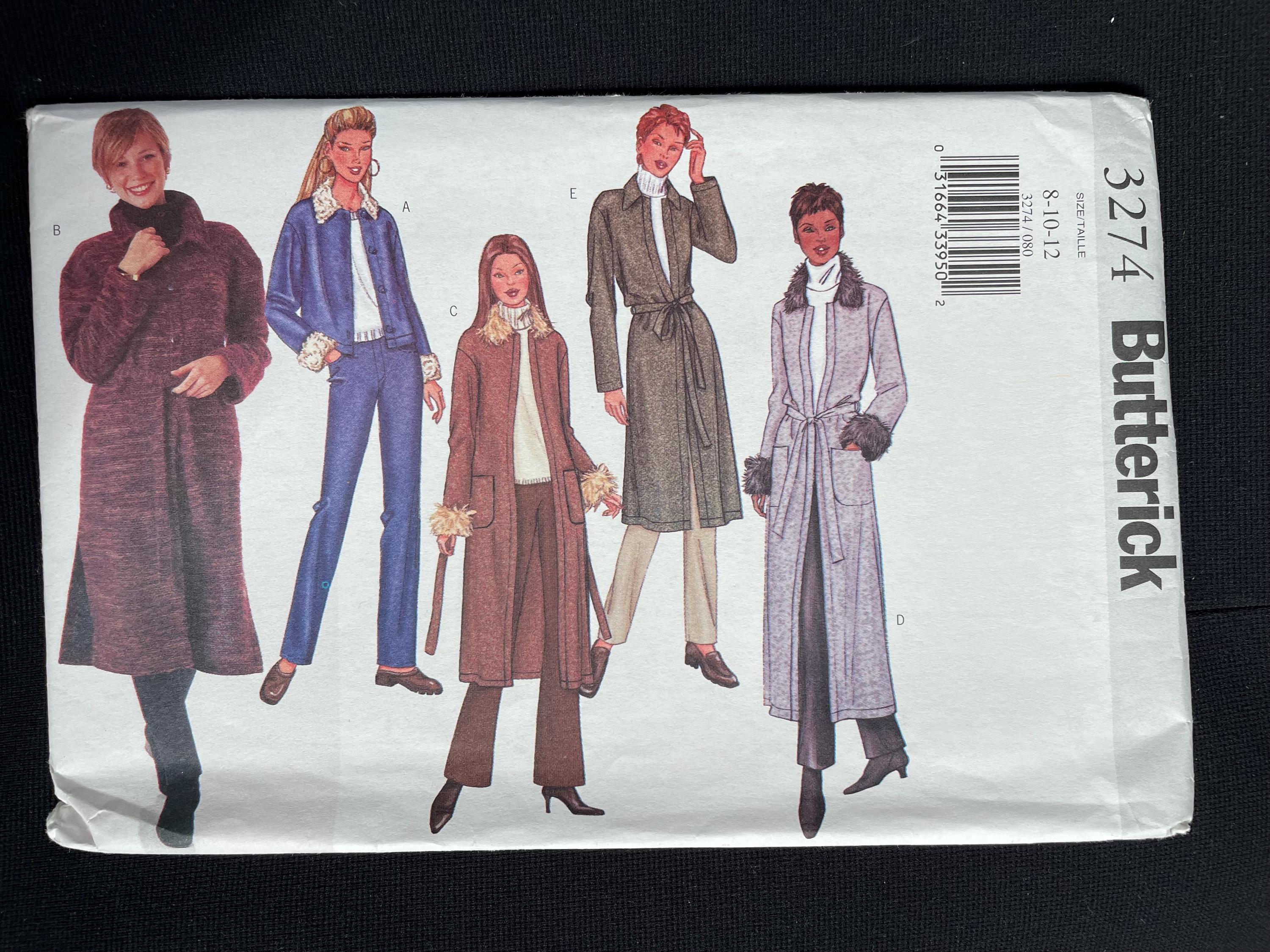 Butterick 3274 Pattern UNCUT Vintage 2000s Easy Jacket Loose Fitting ...
