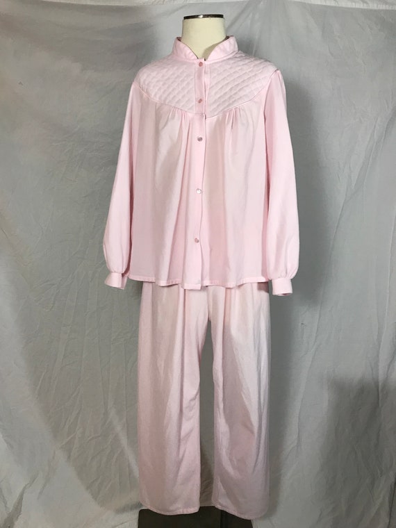 Vintage Carriage Court Sears Pink Poly Fleece Paj… - image 5