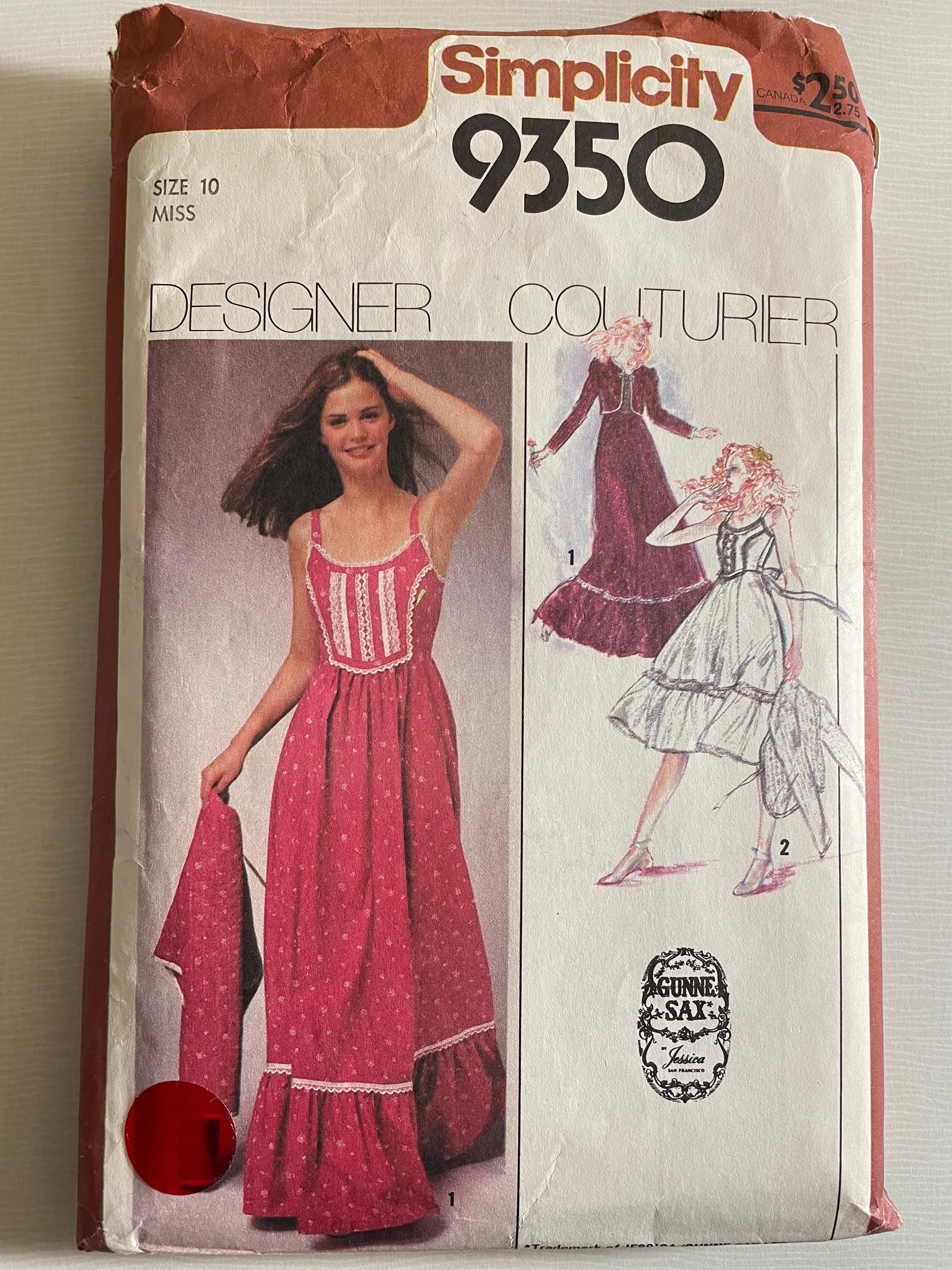 Vintage Gunne Sax Dress NWT Boho 1960's/70s Cream W/Purple